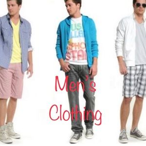 All Men’s clothing listed below.